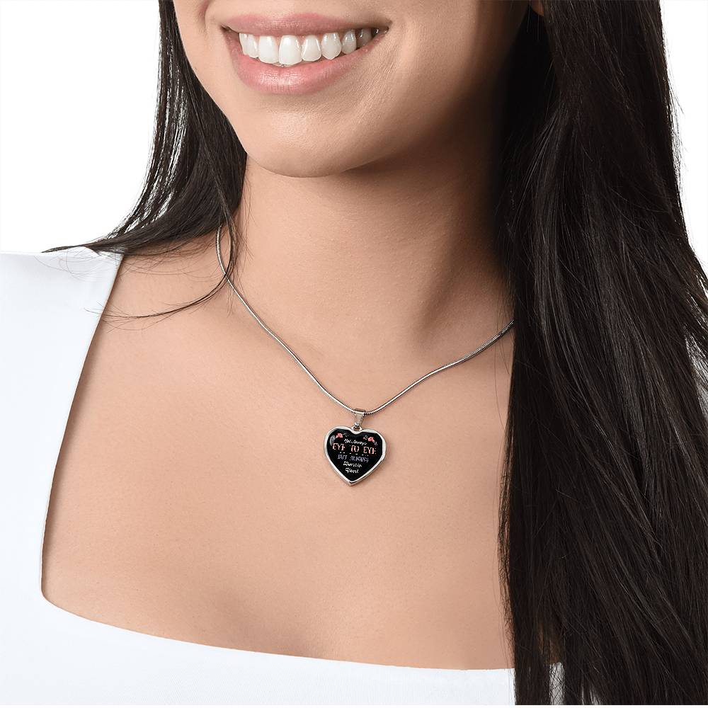 Luxury Graphic Heart Necklace - Eye to Eye heart