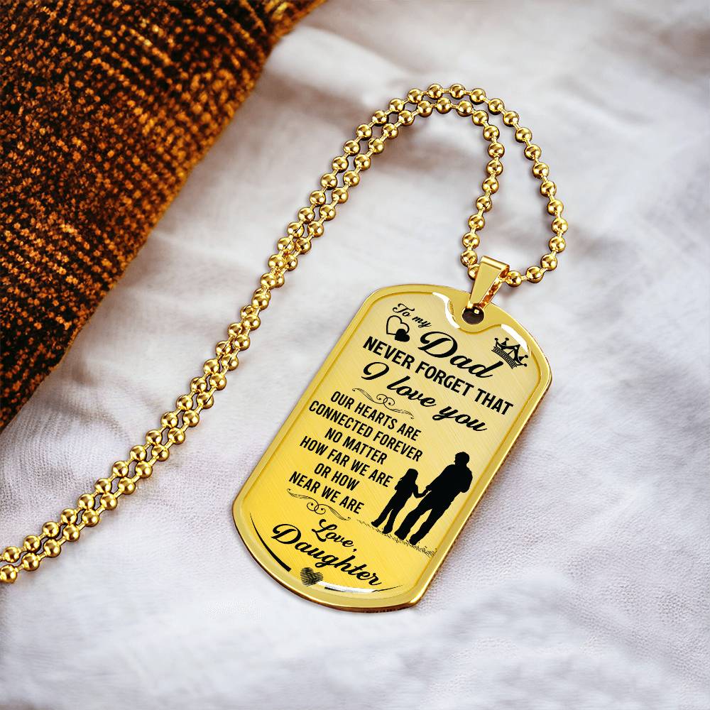 Personalized Dog Tag - Dad Never Forget