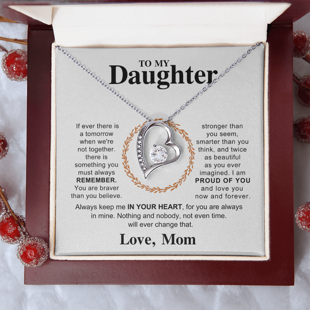 Mother to Daughter Forever Love Necklace – Birthday, Graduation, or Holiday Gift