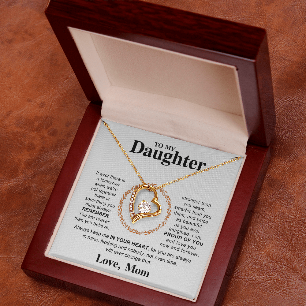 Mother to Daughter Forever Love Necklace – Birthday, Graduation, or Holiday Gift