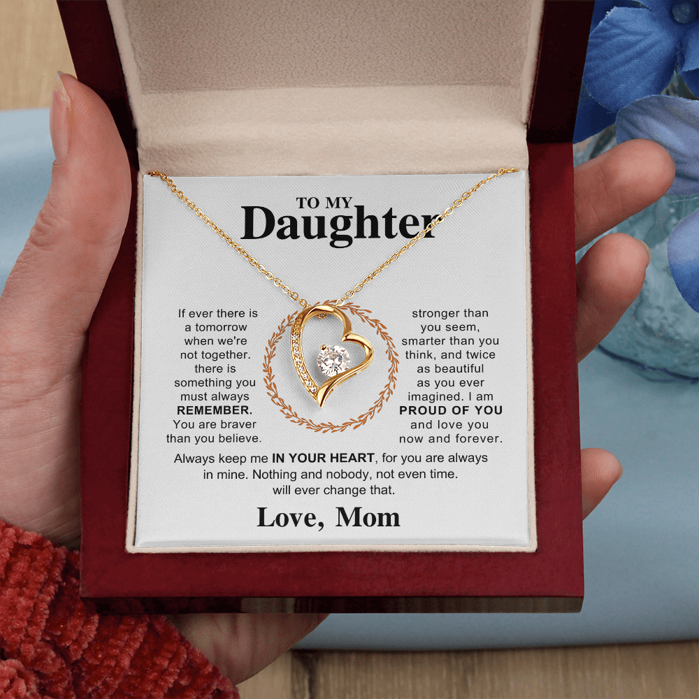 Mother to Daughter Forever Love Necklace – Birthday, Graduation, or Holiday Gift
