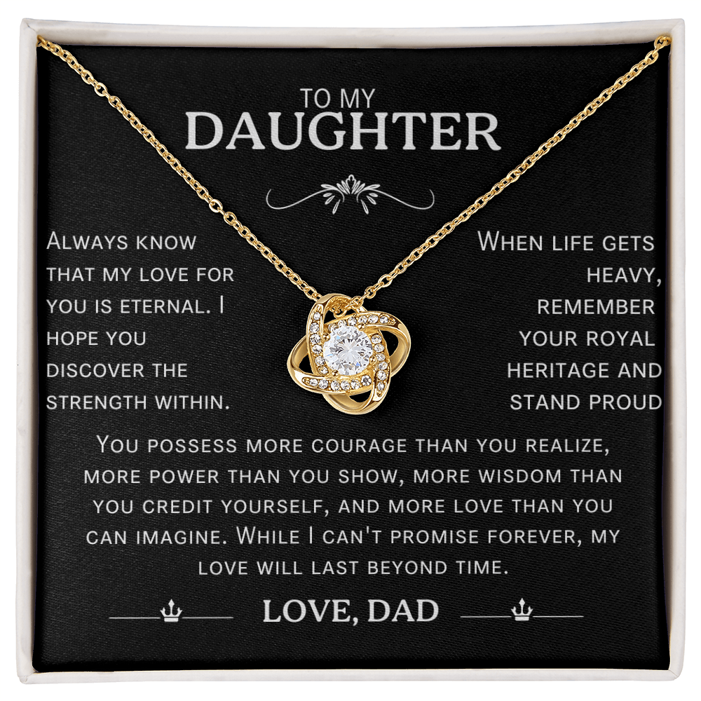 To My Daughter โ Eternal Love Knot Necklace from Dad
