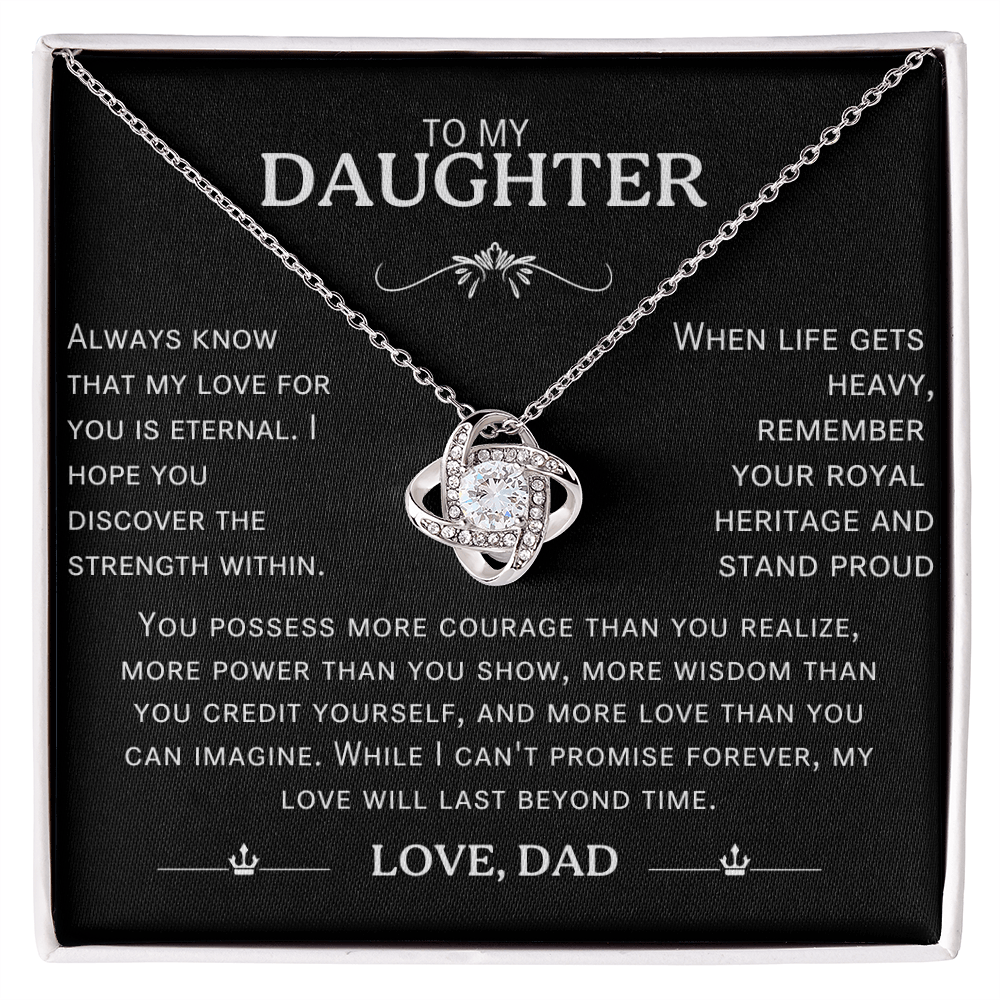 To My Daughter โ Eternal Love Knot Necklace from Dad