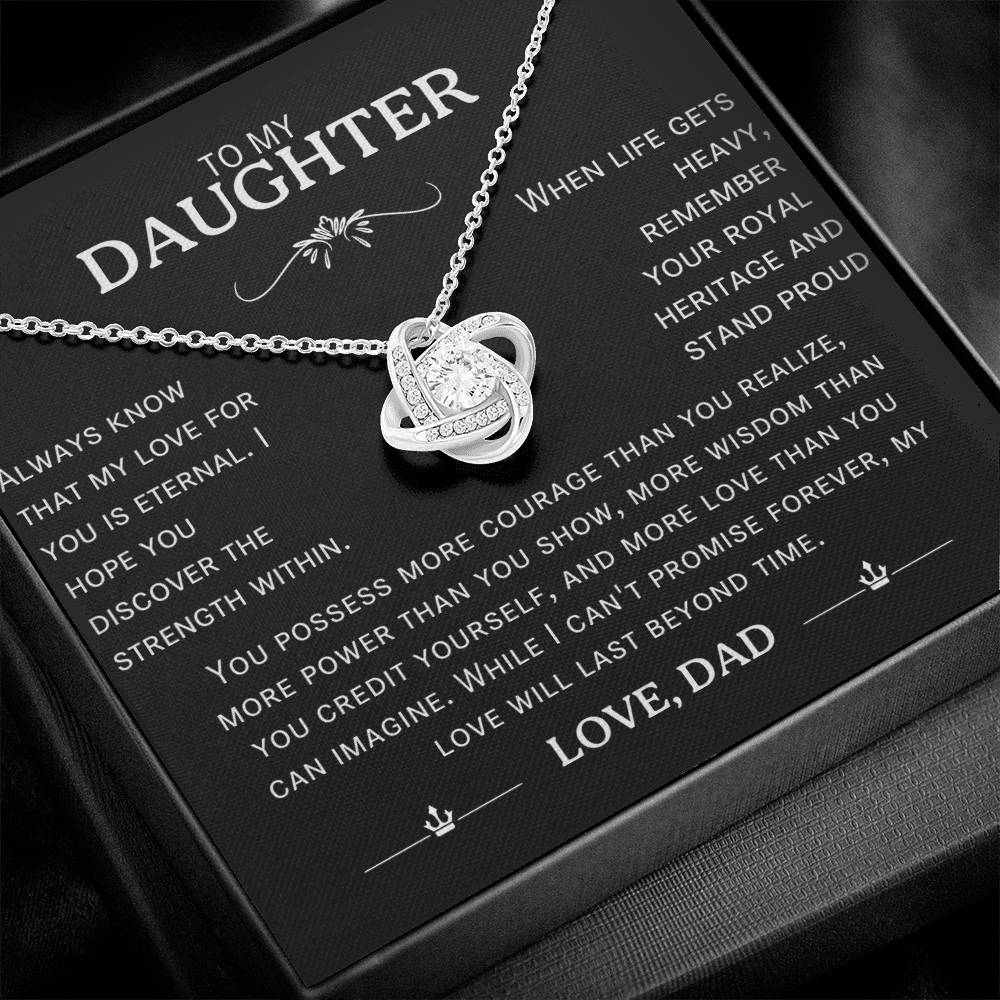 To My Daughter โ Eternal Love Knot Necklace from Dad