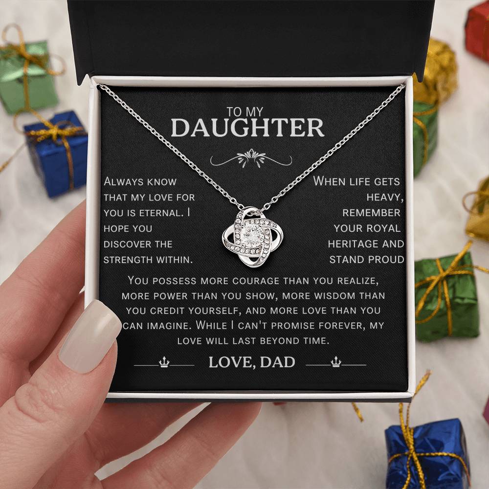 To My Daughter โ Eternal Love Knot Necklace from Dad