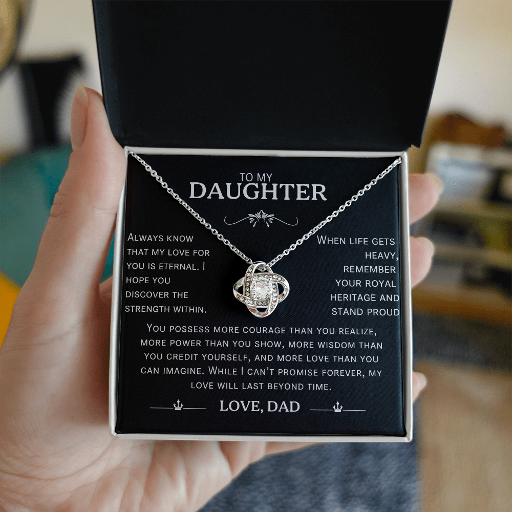 To My Daughter โ Eternal Love Knot Necklace from Dad