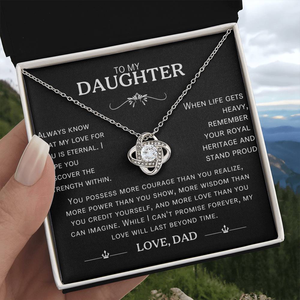 To My Daughter โ Eternal Love Knot Necklace from Dad
