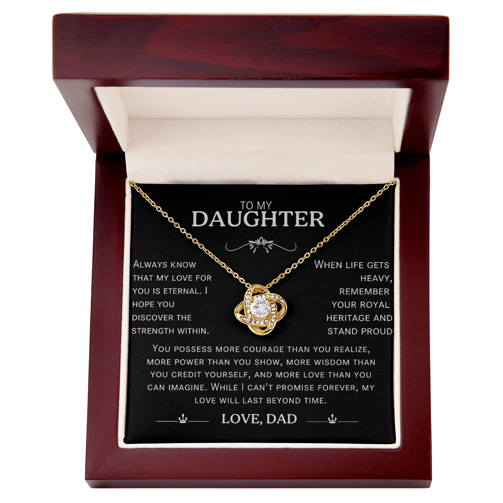 To My Daughter โ Eternal Love Knot Necklace from Dad