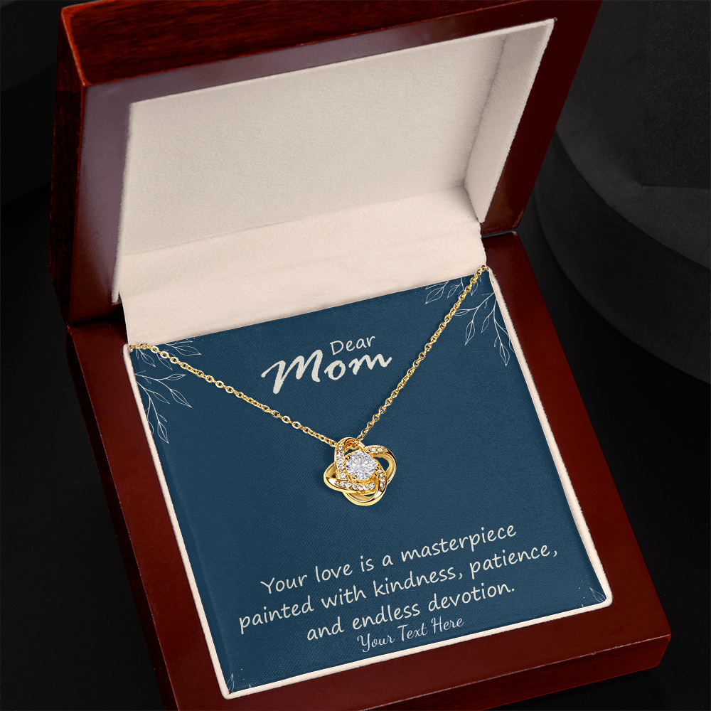 Dear MOM Your Love is a Masterpiece - Love Knot Necklace