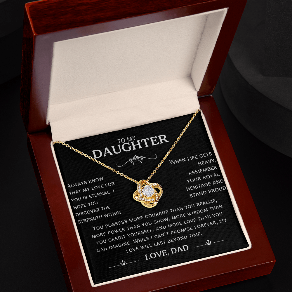 To My Daughter โ Eternal Love Knot Necklace from Dad