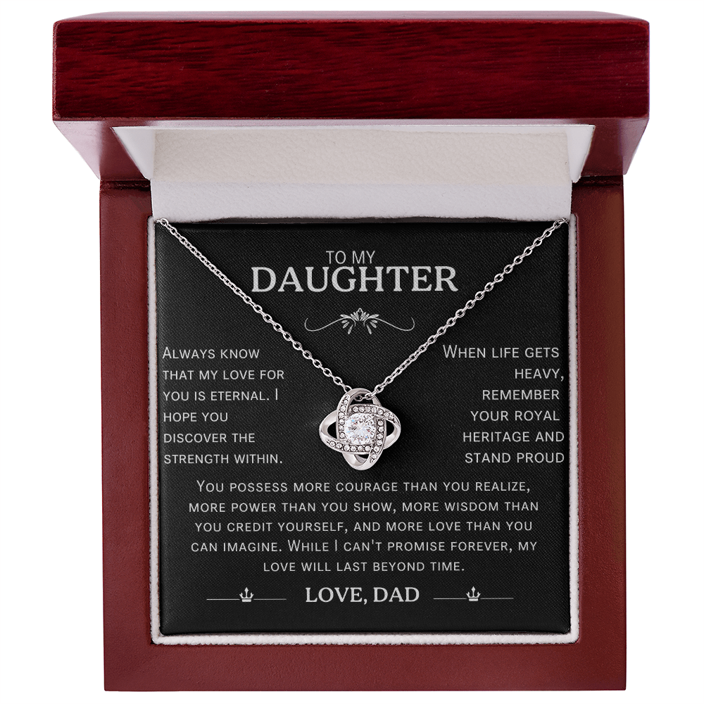 To My Daughter โ Eternal Love Knot Necklace from Dad
