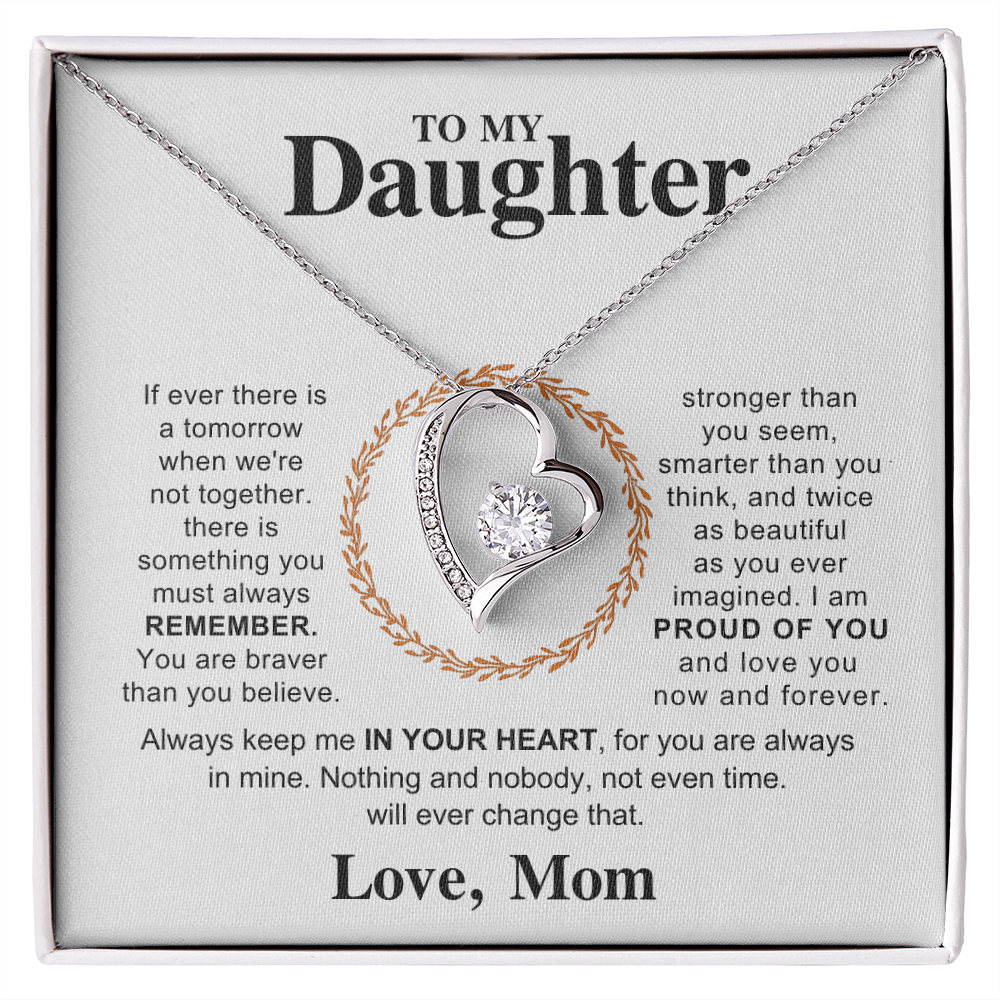 Mother to Daughter Forever Love Necklace – Birthday, Graduation, or Holiday Gift
