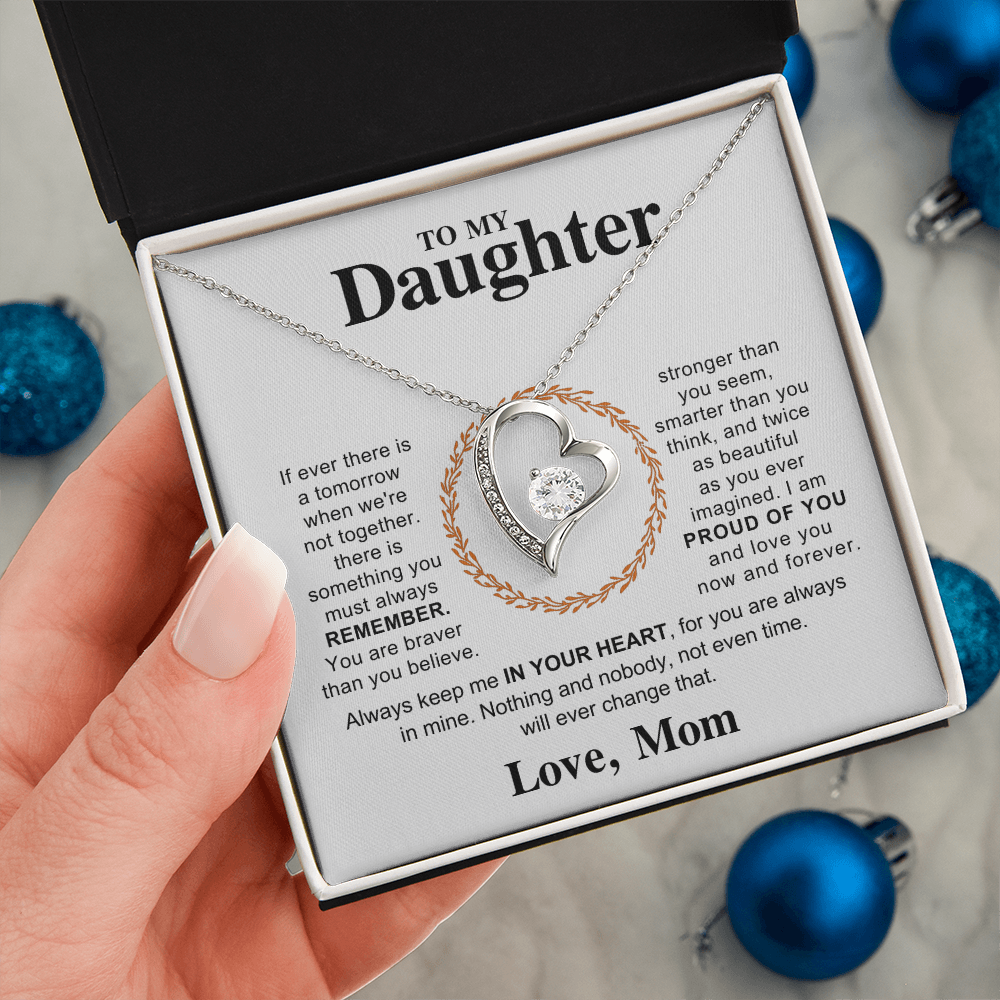 Mother to Daughter Forever Love Necklace – Birthday, Graduation, or Holiday Gift