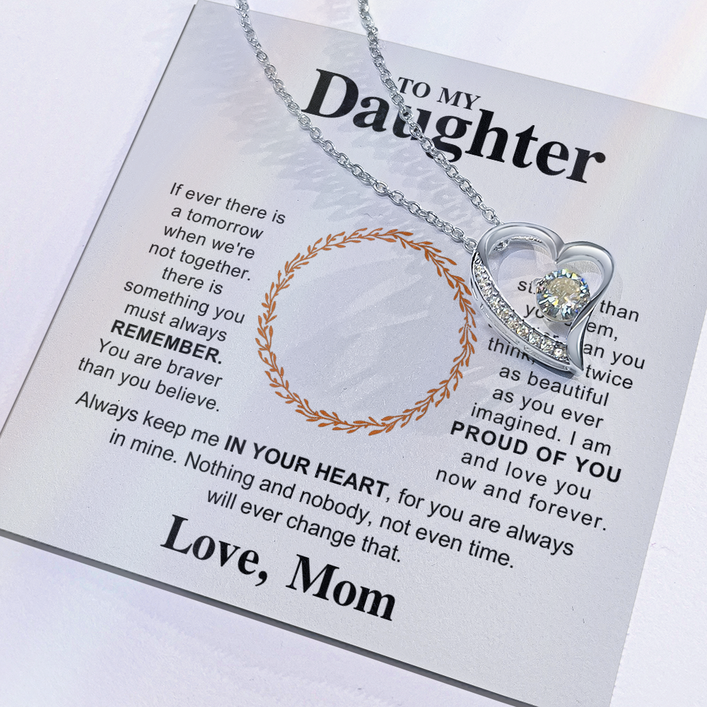 Mother to Daughter Forever Love Necklace – Birthday, Graduation, or Holiday Gift