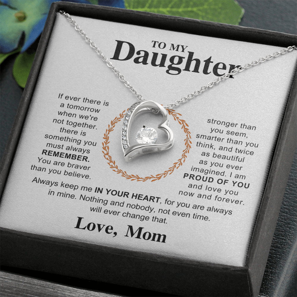 Mother to Daughter Forever Love Necklace – Birthday, Graduation, or Holiday Gift