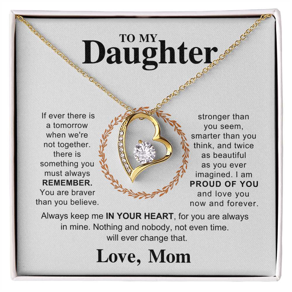 Mother to Daughter Forever Love Necklace – Birthday, Graduation, or Holiday Gift