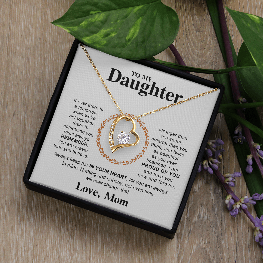 Mother to Daughter Forever Love Necklace – Birthday, Graduation, or Holiday Gift