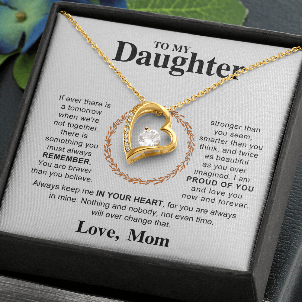 Mother to Daughter Forever Love Necklace – Birthday, Graduation, or Holiday Gift