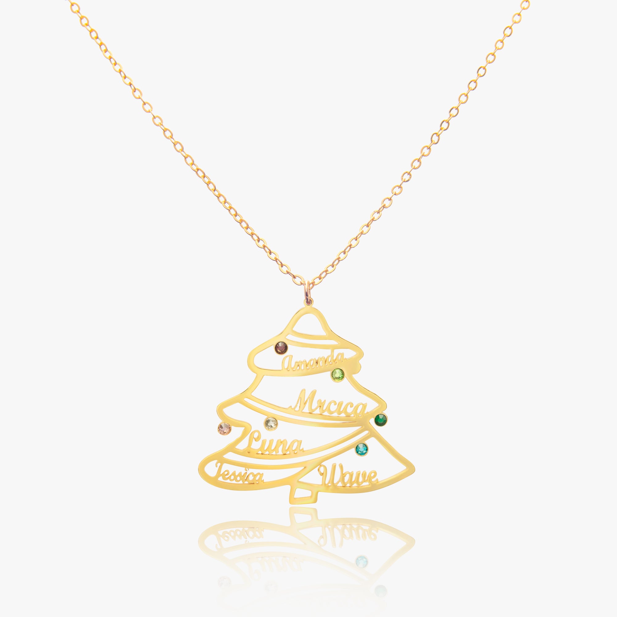 633. Pine Tree Necklace- with Diomand