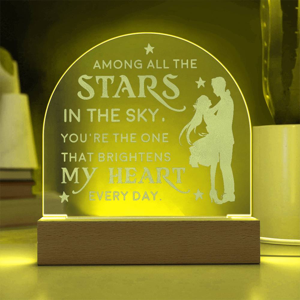 Acrylic Dome Plaque - To my wife-Among all