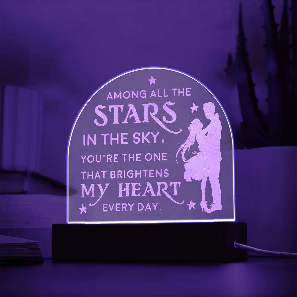 Acrylic Dome Plaque - To my wife-Among all