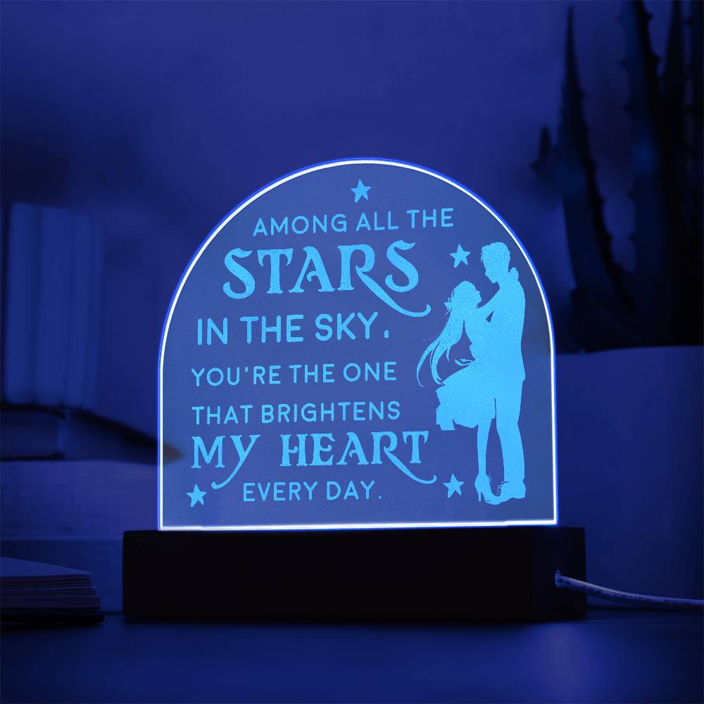 Acrylic Dome Plaque - To my wife-Among all