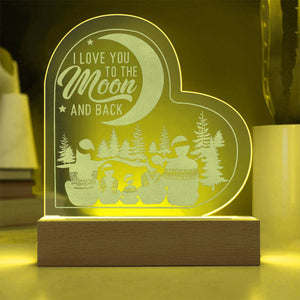 Acrylic Heart Plaque - I love you