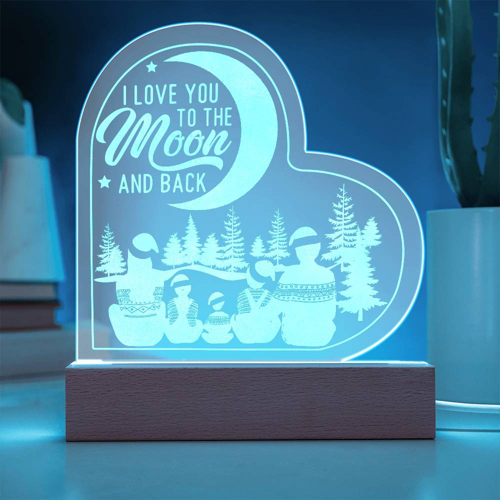 Acrylic Heart Plaque - I love you