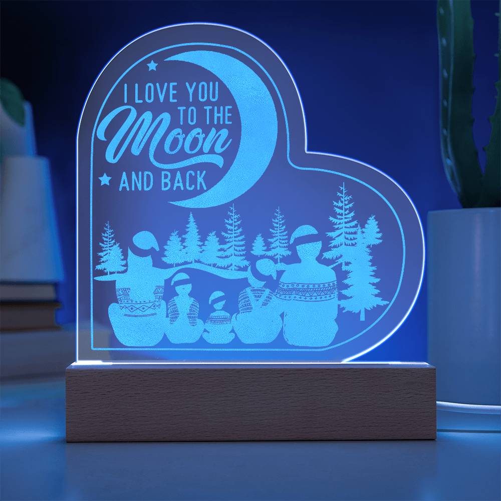 Acrylic Heart Plaque - I love you