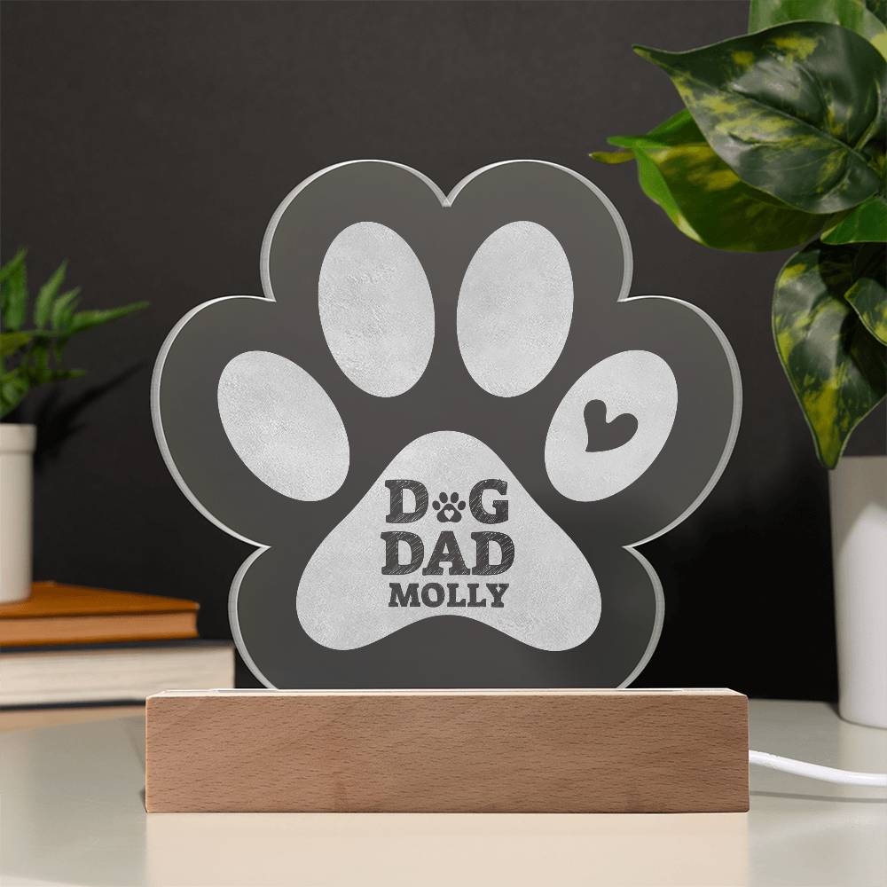 Acrylic Paw Plaque - Molly