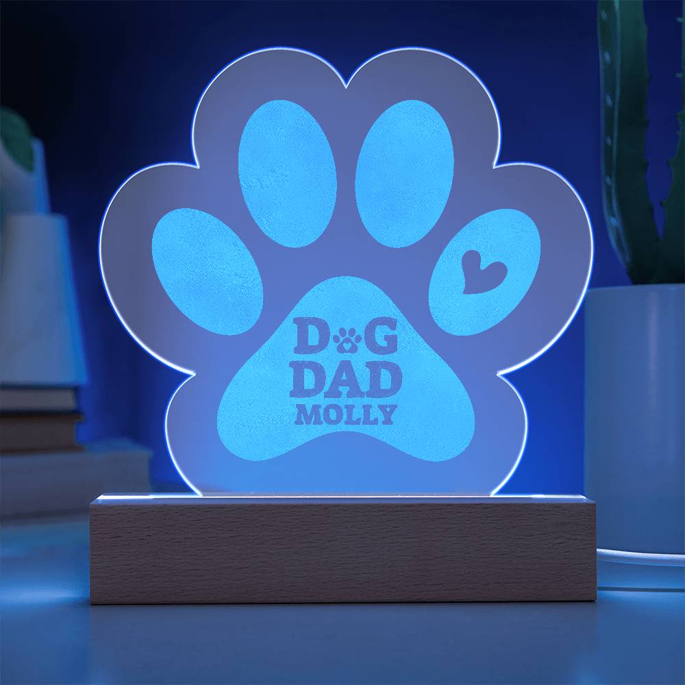 Acrylic Paw Plaque - Molly