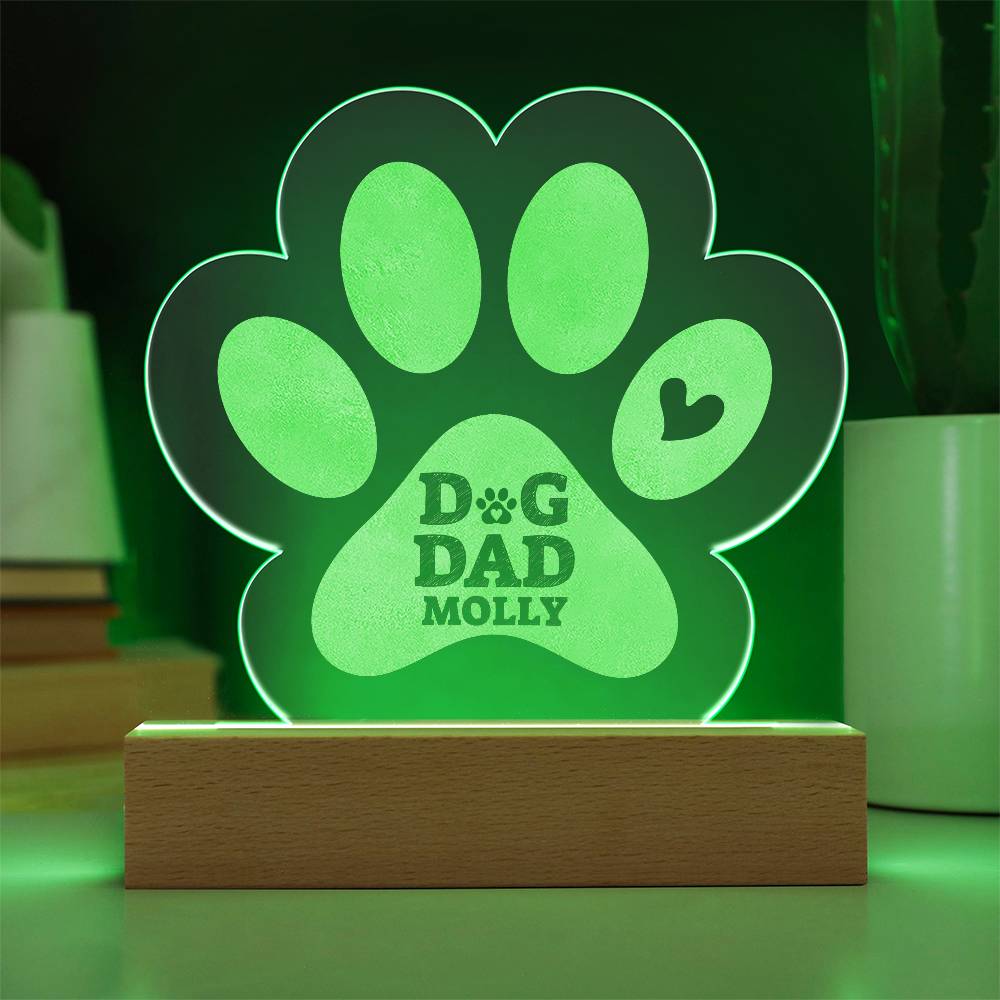 Acrylic Paw Plaque - Molly