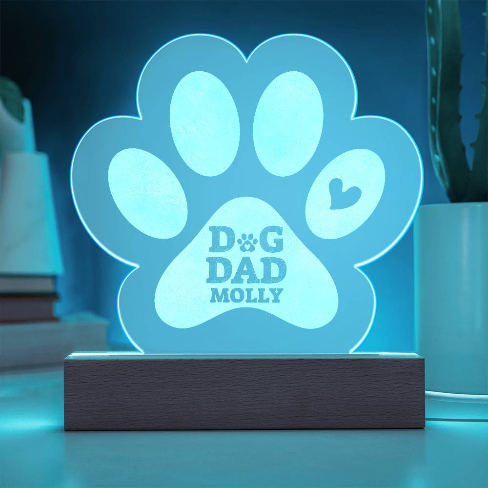 Acrylic Paw Plaque - Molly