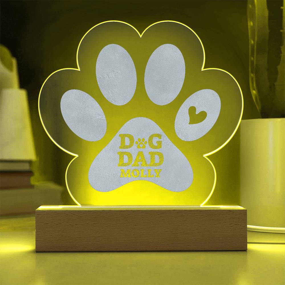 Acrylic Paw Plaque - Molly