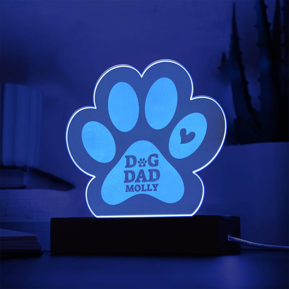 Acrylic Paw Plaque - Molly