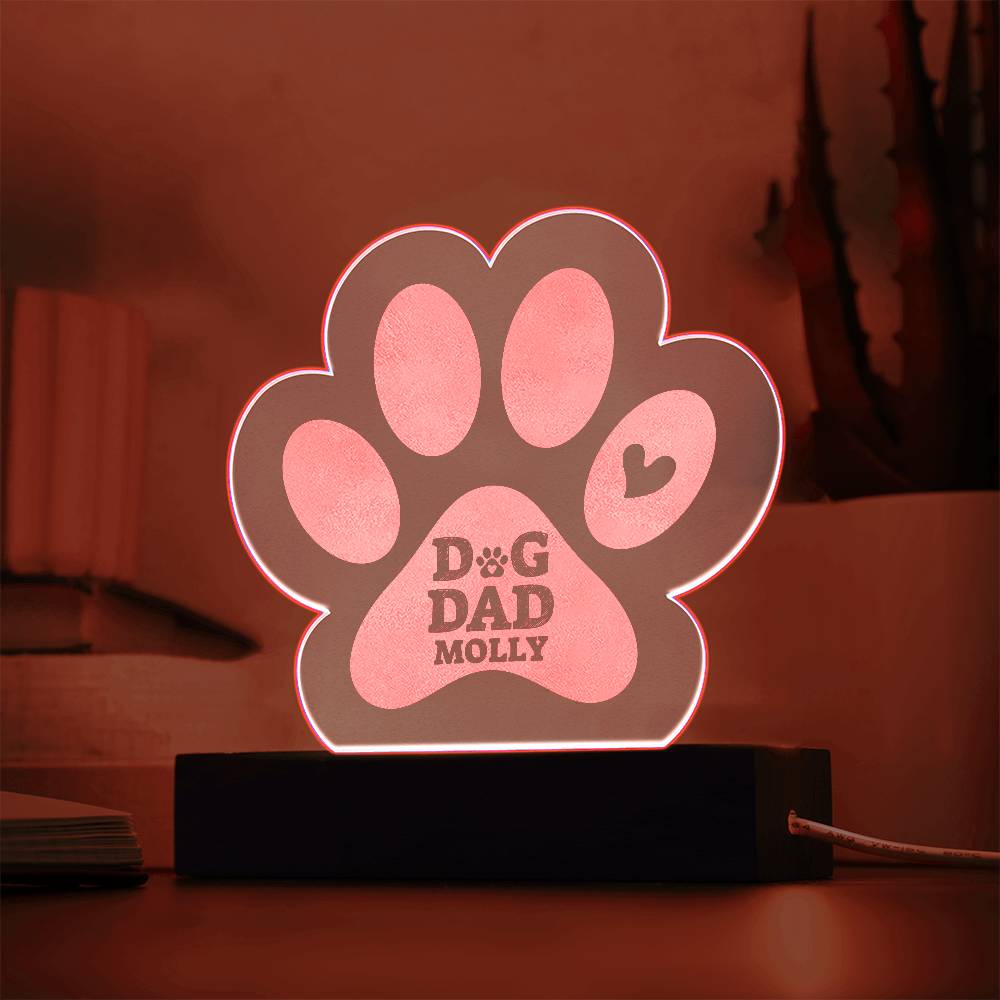 Acrylic Paw Plaque - Molly