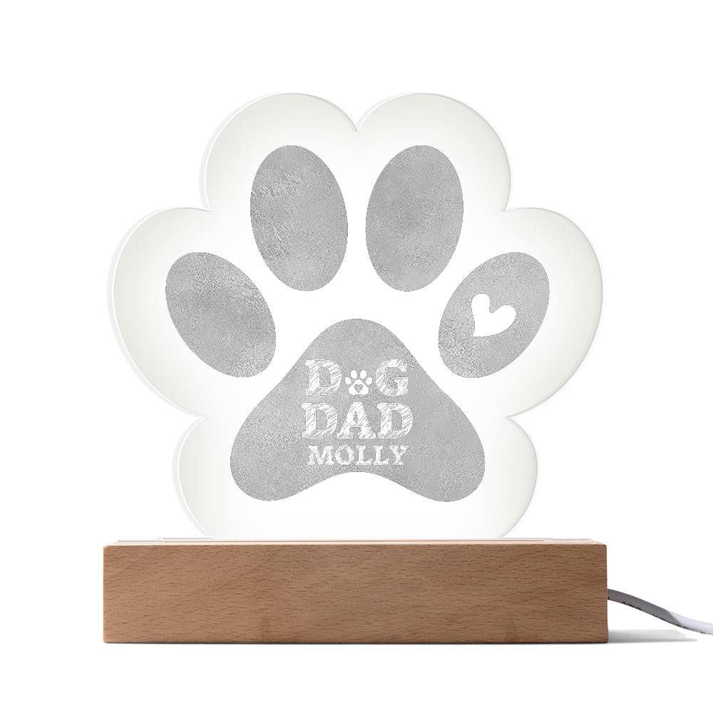 Acrylic Paw Plaque - Molly