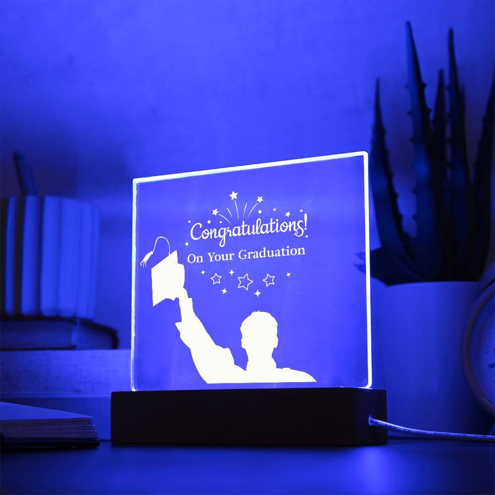 Acrylic Square Design Congratulations On Your Graduation