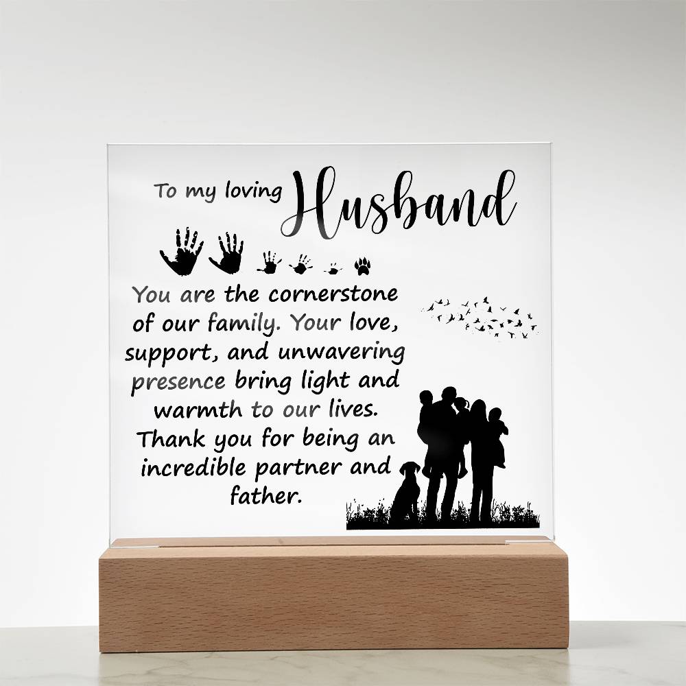 Acrylic Square Plaque - Dad-Loving Husband