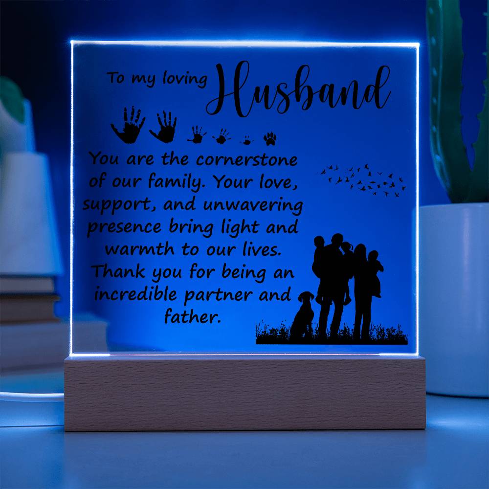 Acrylic Square Plaque - Dad-Loving Husband