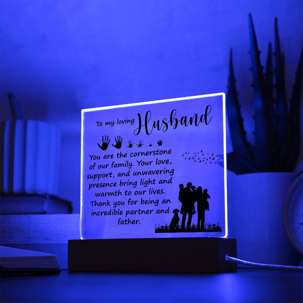 Acrylic Square Plaque - Dad-Loving Husband