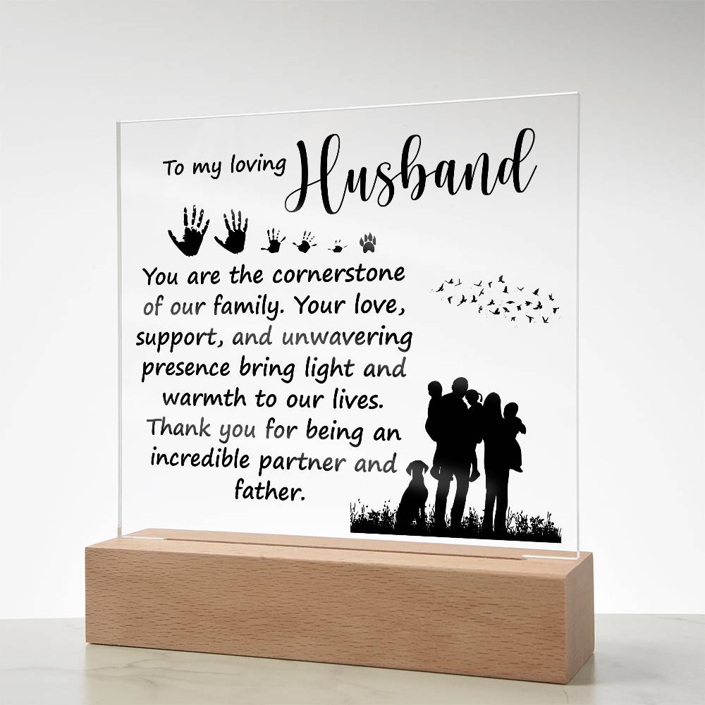 Acrylic Square Plaque - Dad-Loving Husband