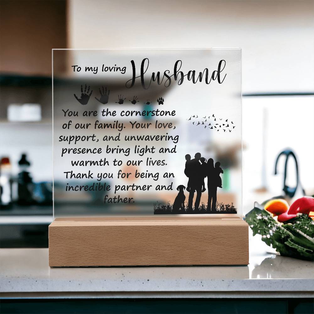 Acrylic Square Plaque - Dad-Loving Husband