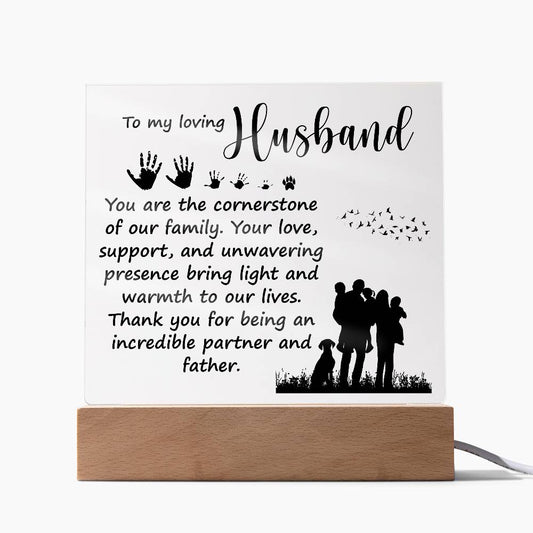 Acrylic Square Plaque - Dad-Loving Husband