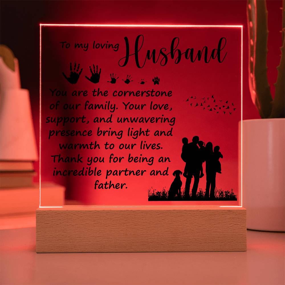 Acrylic Square Plaque - Dad-Loving Husband