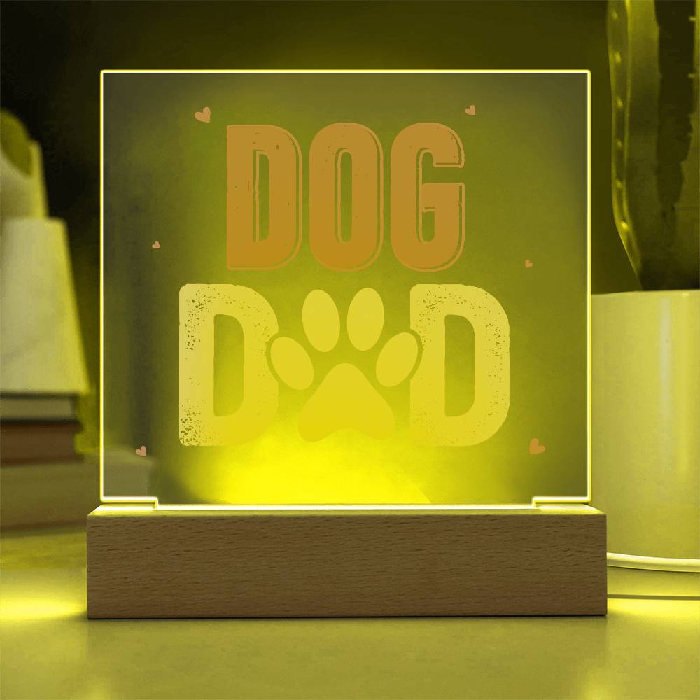 Acrylic Square Plaque - Dog Dad