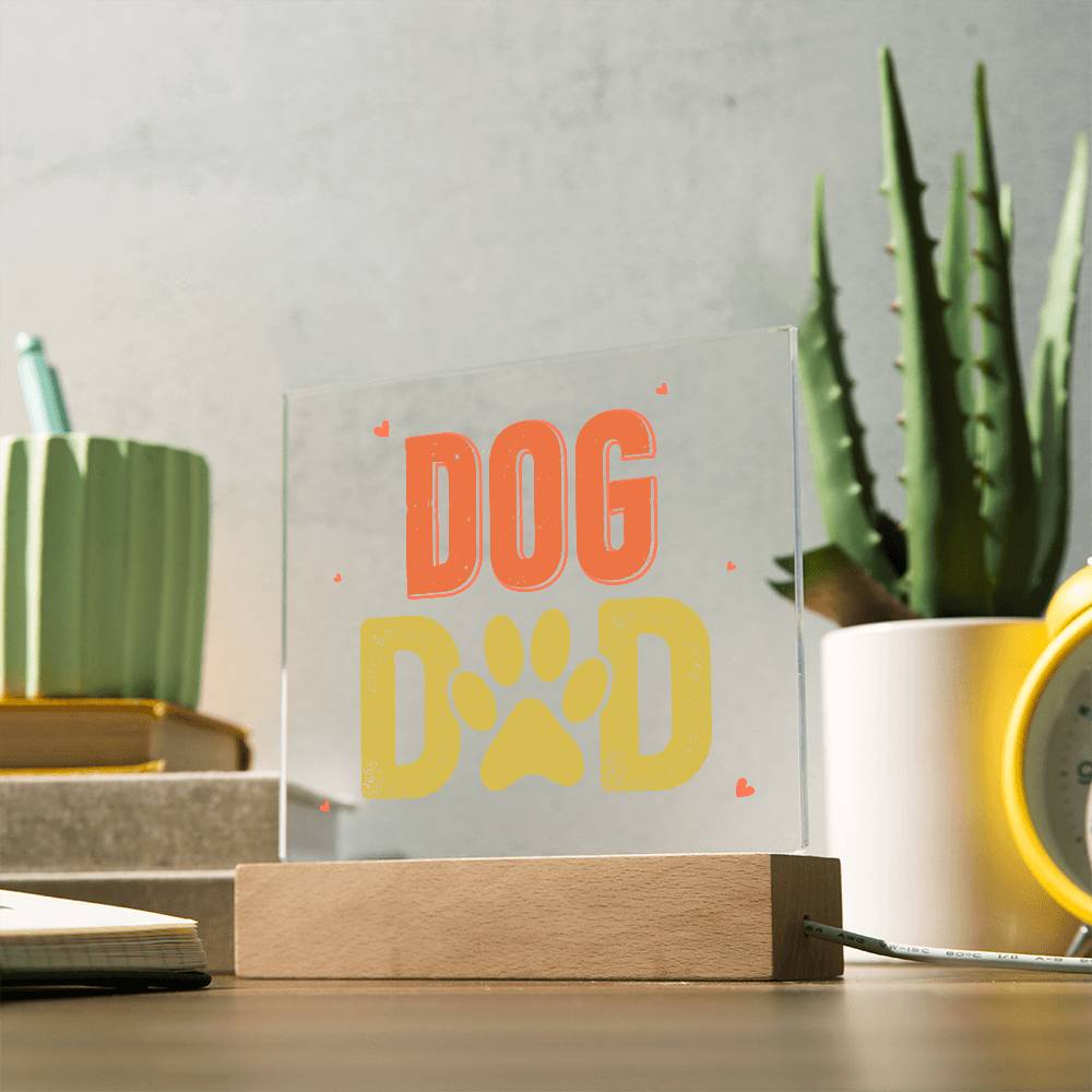 Acrylic Square Plaque - Dog Dad