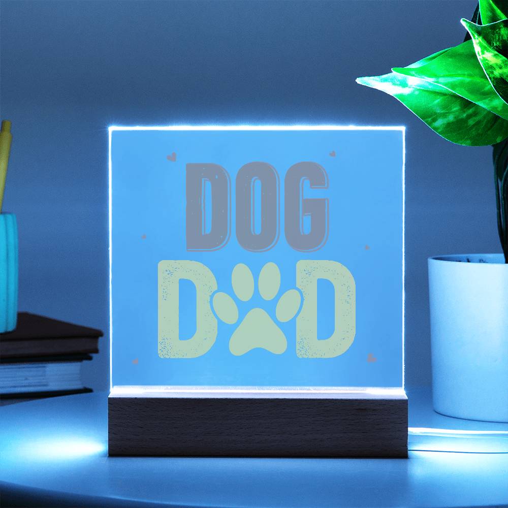 Acrylic Square Plaque - Dog Dad