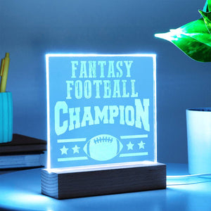 Acrylic Square Plaque - FANTASY FOOTBALL CHAMPION