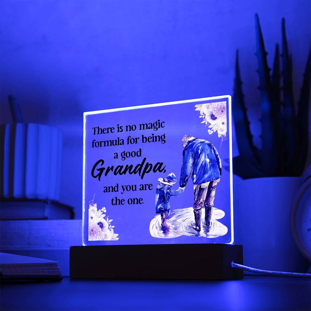 Acrylic Square Plaque - Grandpa